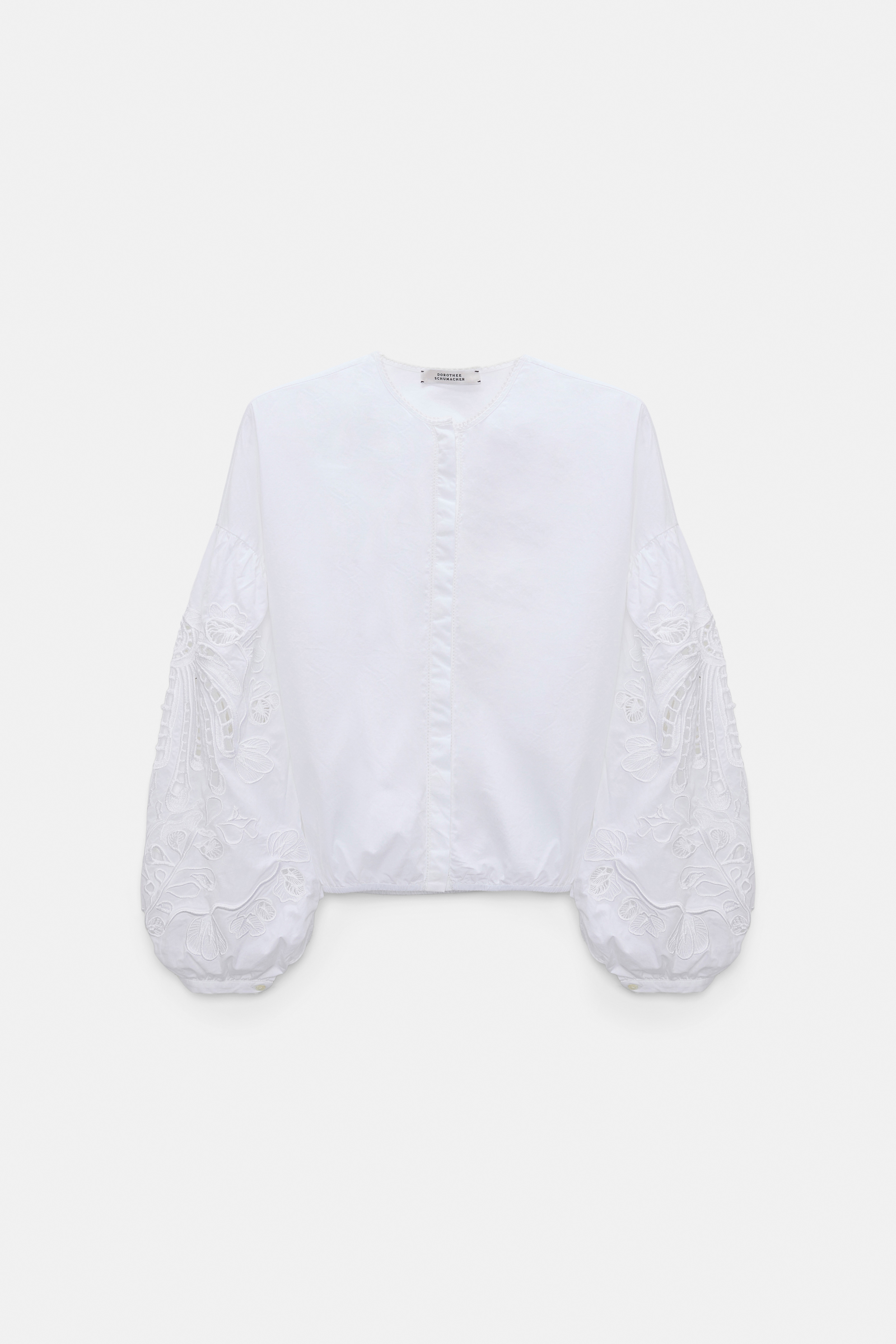 Dorothee Schumacher Cotton blouse with broderie anglaise embroidery pure white